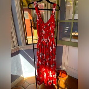 Free People Red Floral Maxi, Like New, Small